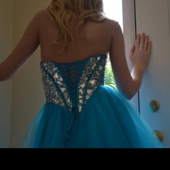 Mirrored Rhinestone Formal  Dress - Picture 12 of 14